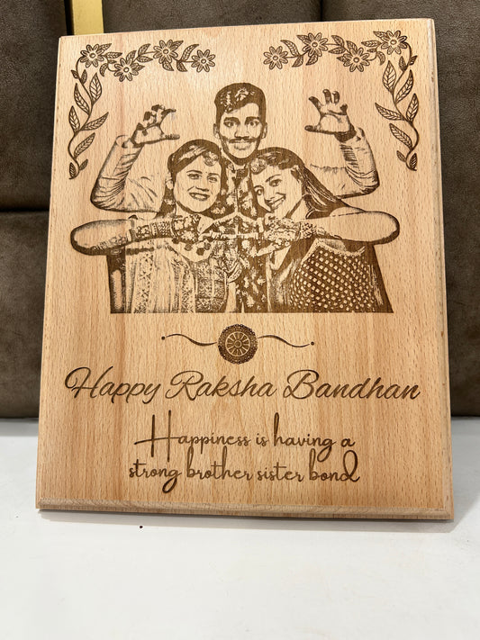 Celebrate the Bond of Siblings – Raksha Bandhan Wooden Engraving