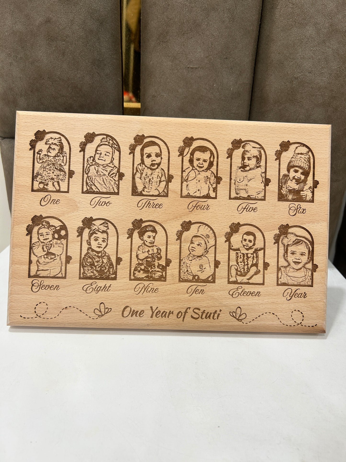 One Year of Suit – Celebrate Your Baby’s First Milestones with a Handcrafted Wooden Keepsake by Grains with Soul