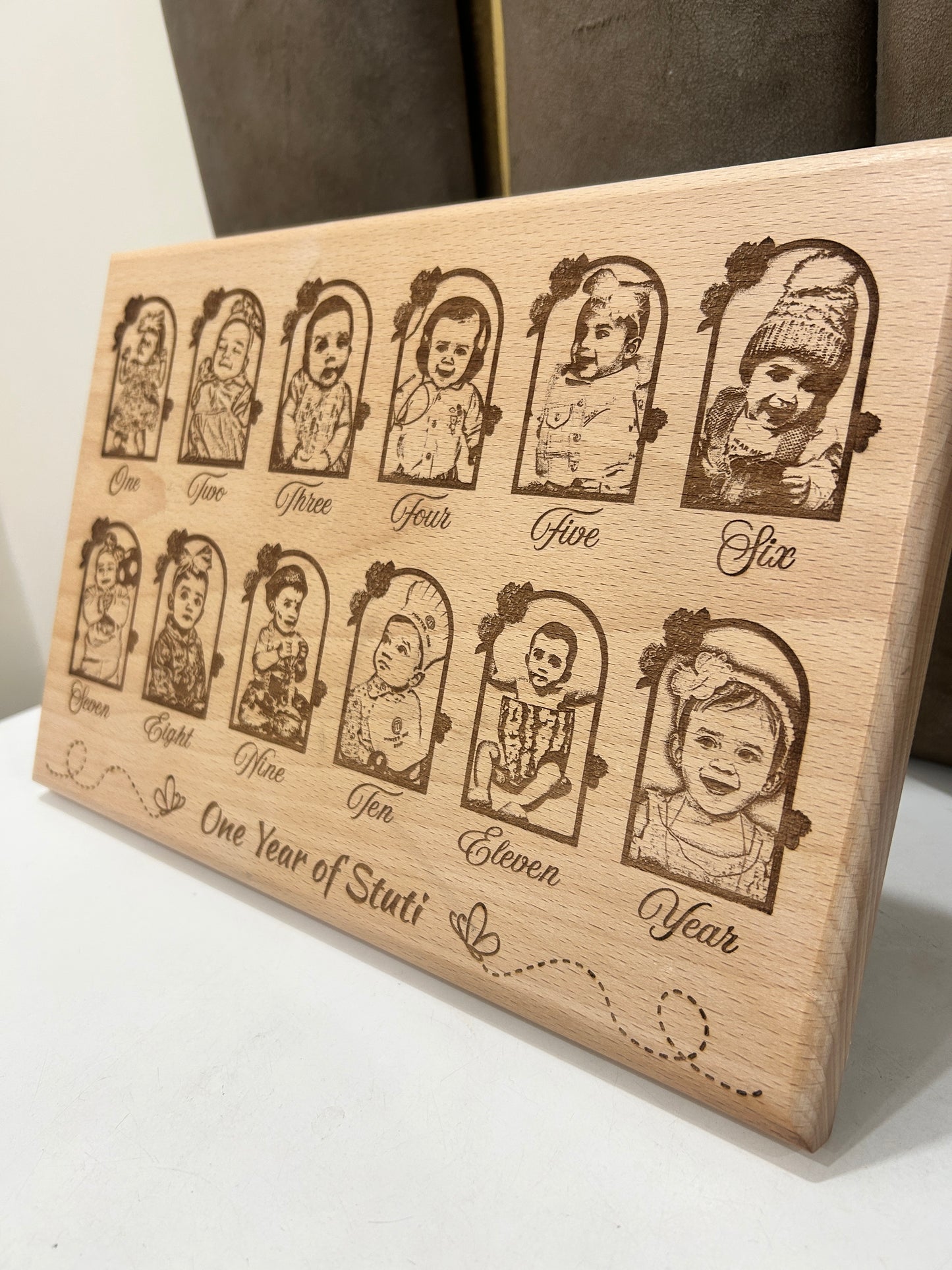 One Year of Suit – Celebrate Your Baby’s First Milestones with a Handcrafted Wooden Keepsake by Grains with Soul