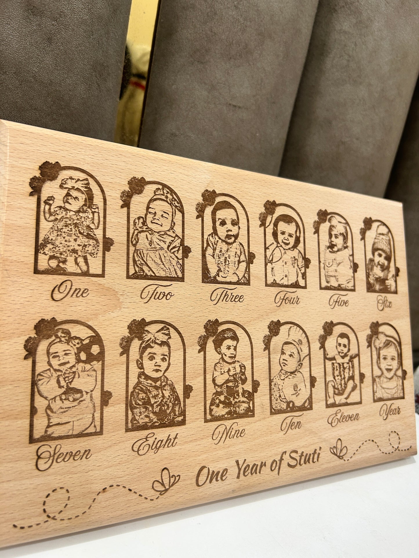 One Year of Suit – Celebrate Your Baby’s First Milestones with a Handcrafted Wooden Keepsake by Grains with Soul